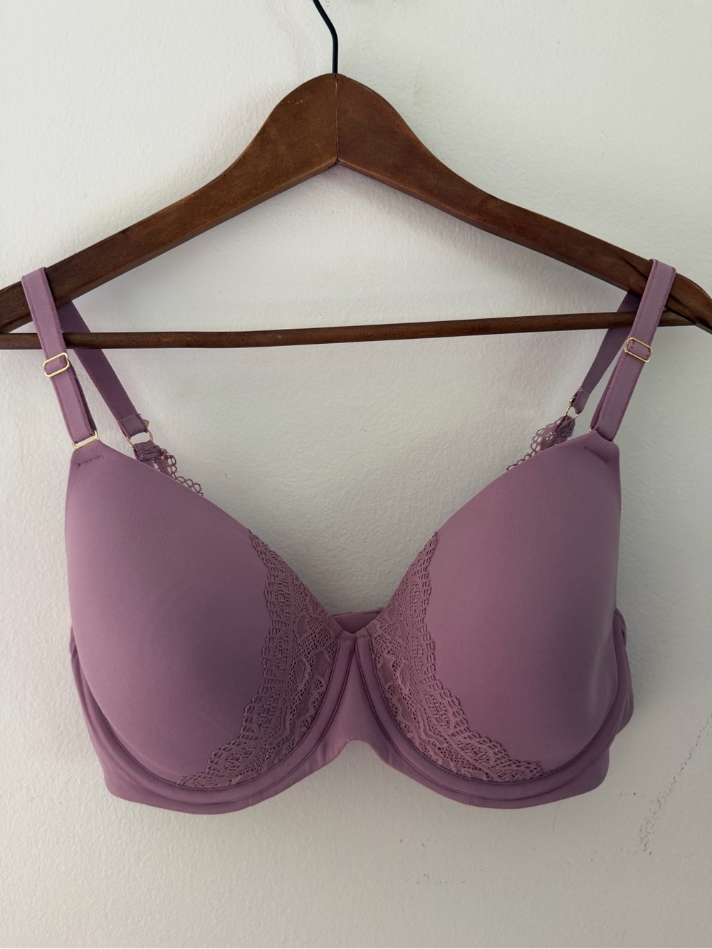 Soma Perfect Coverage Convertible Bra with Lace Back Purple 36DD